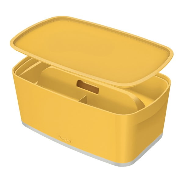 Rumena škatla za shranjevanje s pokrovom MyBox – Leitz