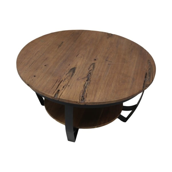 Miza za kavo z vrhom iz recikliranega tikovega lesa HSM kolekcija Susan, ⌀ 85 cm
