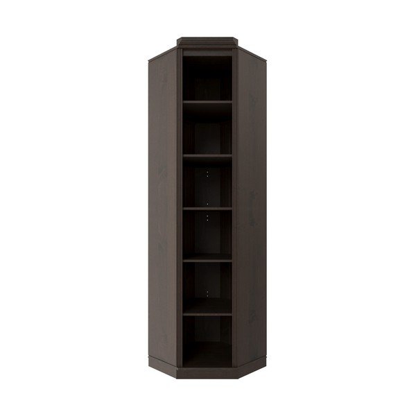 Temno rjav regal iz masivnega bora 85x219x56 cm Anita – Støraa