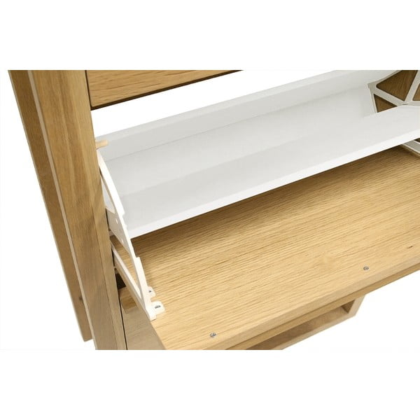 Preklopna omarica za čevlje v hrastovem dekorju v naravni barvi NewEst – Woodman-image-3