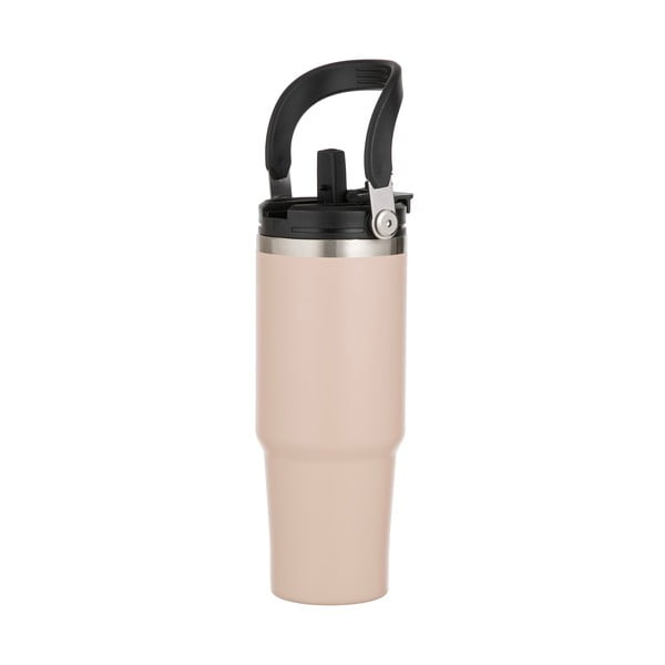 Bež steklenica za vodo za na pot iz nerjavečega jekla 1 l Eco – Ladelle-image-2