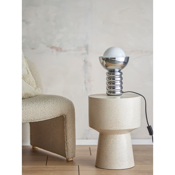 Namizna svetilka v srebrni barvi s steklenim senčilom (višina 32 cm) Spike – Bloomingville-image-1