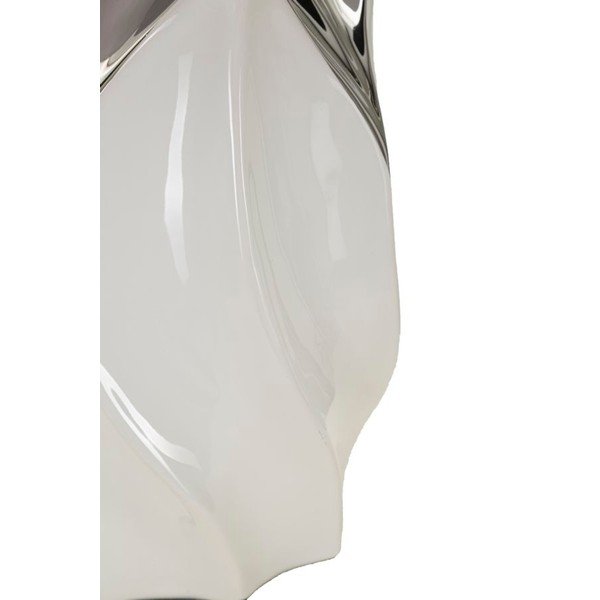 Bela/v srebrni barvi keramična namizna svetilka s tekstilnim senčilom (višina 51 cm) Shiney – Mauro Ferretti-image-3
