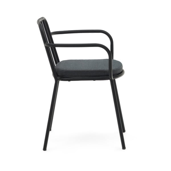 Črn kovinski vrtni stol Bramant – Kave Home-image-2