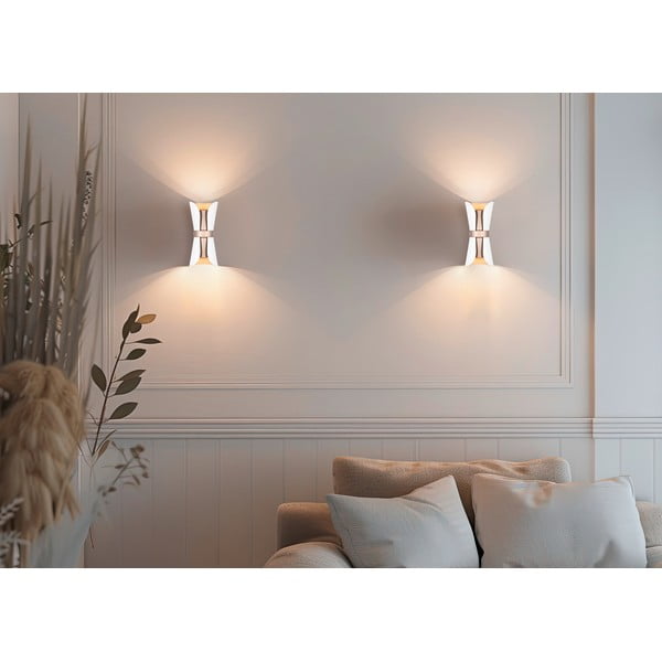 Belo-bronasta stenska svetilka Coat – Trio-image-1