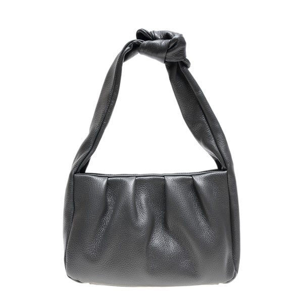 Siva usnjena torbica Carla Ferreri