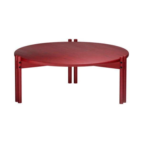 Rdeča okrogla mizica iz masivnega bora ø 80 cm Sticks – Karup Design