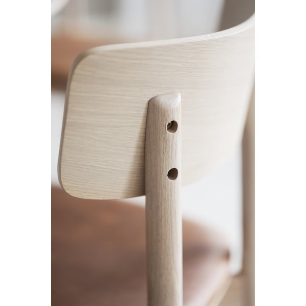 Jedilni stoli iz umetnega usnja v konjak rjavi in naravni barvi v kompletu 2 ks Wolcott – Rowico-image-2