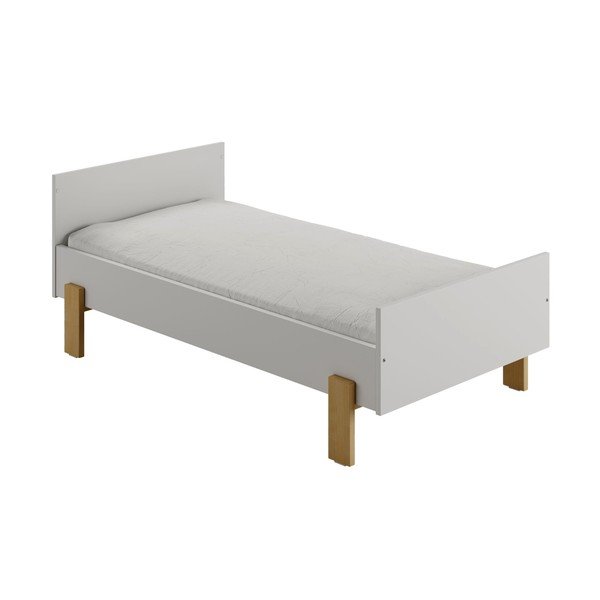 Svetlo siva otroška posteljica 70x140 cm Cube - Pinio-image-2