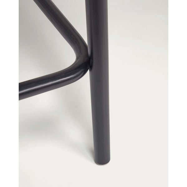Črn barski stol iz masivnega bresta (višina sedeža 65 cm) Doriane – Kave Home-image-3