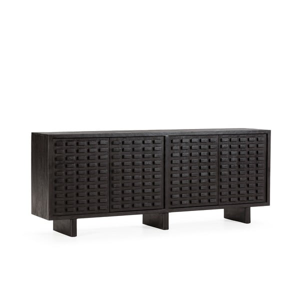 Črna komoda iz masivnega manga 200x80x40 cm Inaya – MOME-image-3