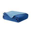 Modro prešito pregrinjalo iz mikrovlaken 220x240 cm Softa – Restilo