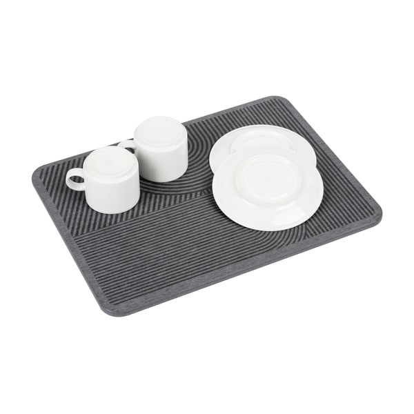 Siva odcejalna podloga iz diatomejske zemlje 40x30 cm Damon – Wenko