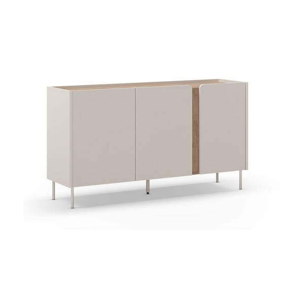 Kremno bela/naravna komoda v hrastovem dekorju 150x82,5x40,5 cm Lucile – Marckeric-image-2