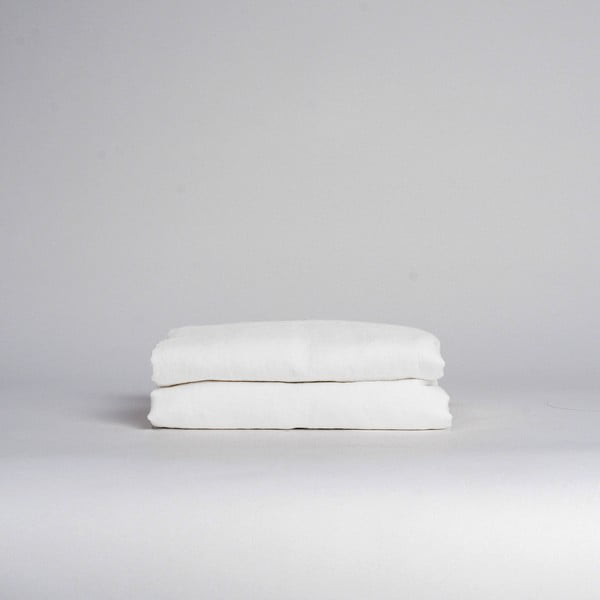 Bela rjuha iz mešanice lana 230x270 cm – Linen Tales-image-1