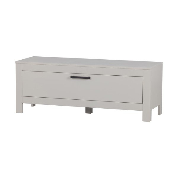 Svetlo siva TV omarica iz masivnega bora 120x45x40 cm Bonk – WOOOD-image-2