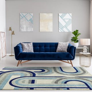 Prašno modra preproga 160x230 cm Nova Retro Blue – Asiatic Carpets