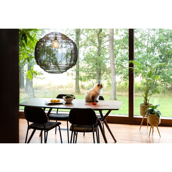 Črna viseča svetilka ø 70 cm Meezan – Dutchbone-image-4