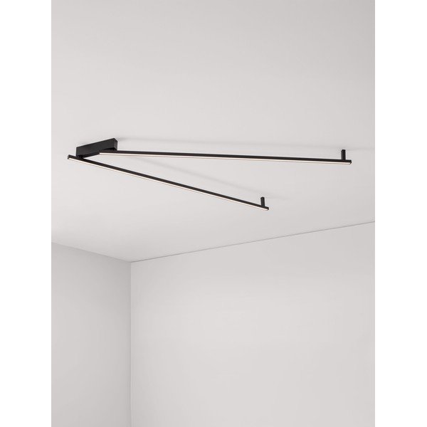 Mat črna aluminijasta LED zatemnitvena stropna svetilka 4x309 cm Briana – Nova Luce-image-2