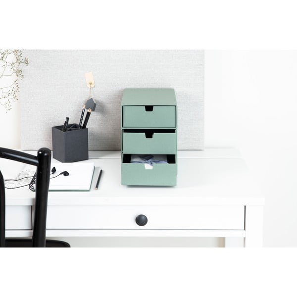 Zelen kartonast organizator za predale Ingrid Canvas Paper Laminate – Bigso-image-1