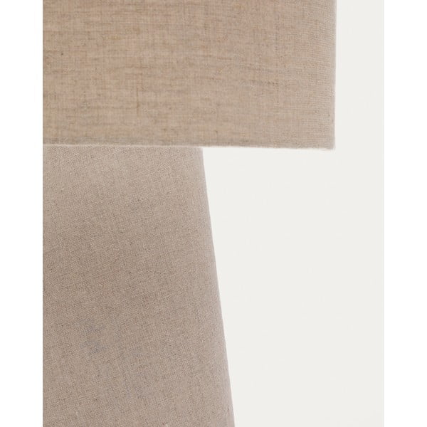 Sivo-bež namizna svetilka s tekstilnim senčilom (višina 35 cm) Algaida – Kave Home-image-3
