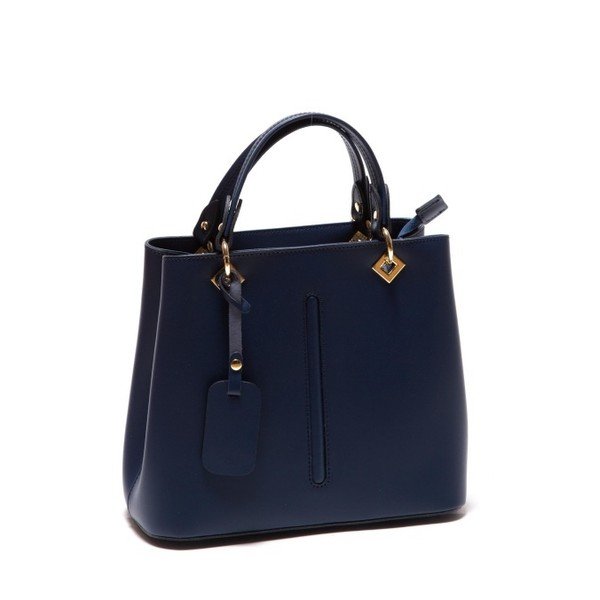 Temno modra usnjena torbica Roberta M Salma Blu-image-2
