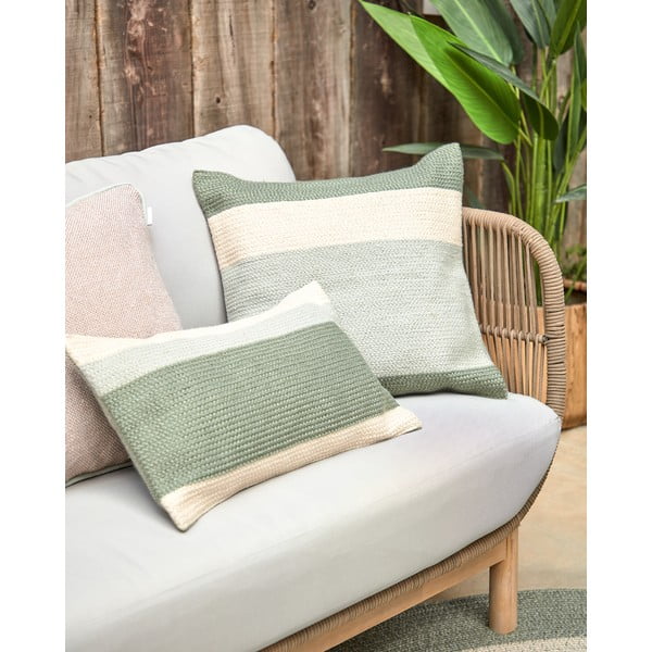 Zelena prevleka iz reciklirane plastike Kave Home Leeith, 30 x 50 cm-image-4