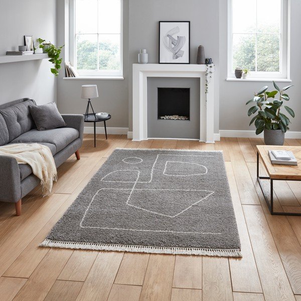 Siva preproga Think Rugs Boho, 160 x 220 cm-image-1