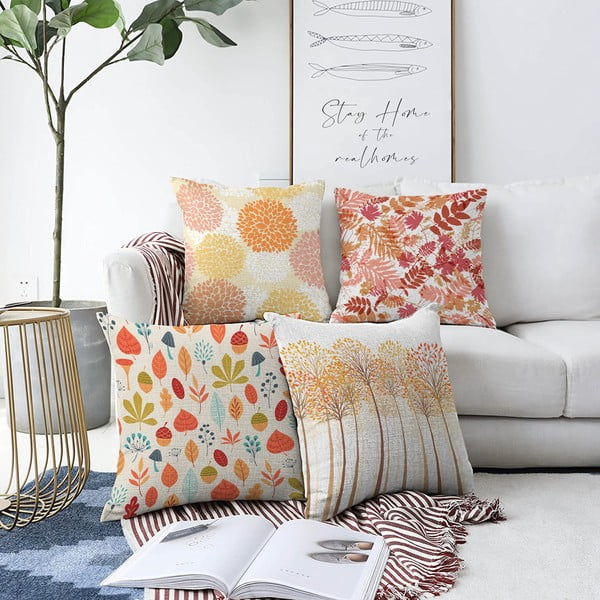 Komplet 4 prevlek za vzglavnik Minimalist Cushion Covers Autumn Vibes, 55 x 55 cm
