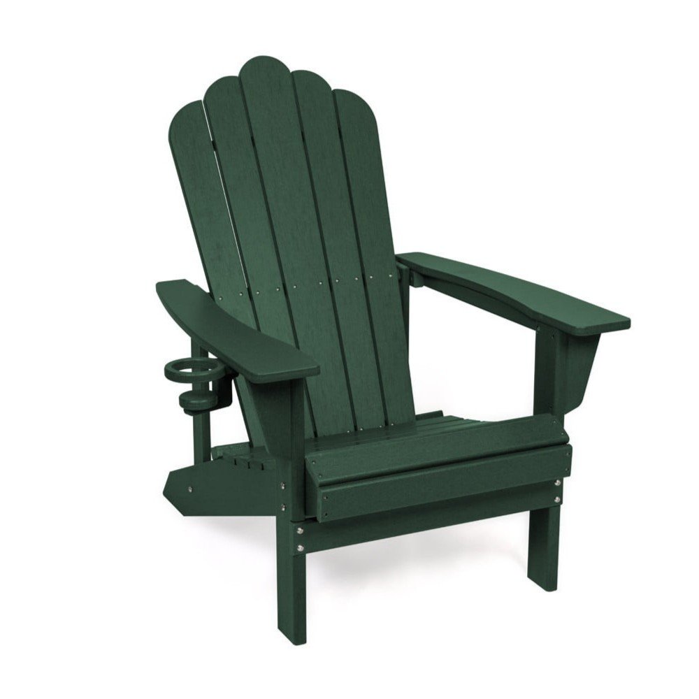 Zelen plastičen vrtni fotelj Adirondack