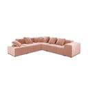 Roza žametni kotni kavč (obojestranski) Rome Velvet - Cosmopolitan Design 