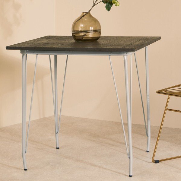 Jedilna miza iz masivnega bresta ø 80 cm District – Premier Housewares-image-4