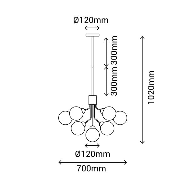 Črno-bela viseča svetilka SULION Musa, višina 102 cm-image-3