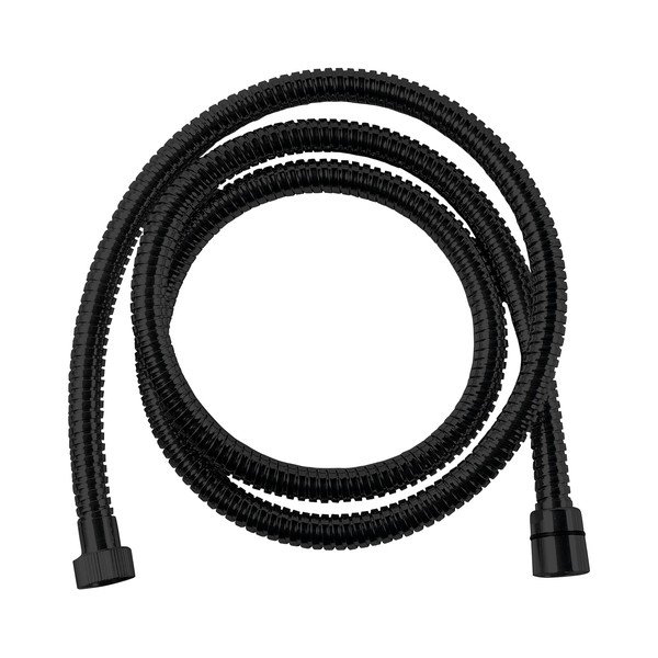 Mat črna cev za tuš iz nerjavečega jekla Powerflex – Sapho