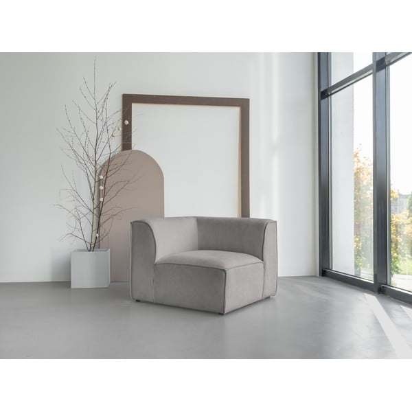 Svetlo siv modul za sedežno garnituro (s kotom po izbiri) Flex Felix – Miuform-image-1