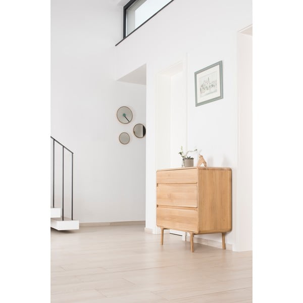 Masivna hrastova komoda s 3 predali Gazzda Fawn-image-1