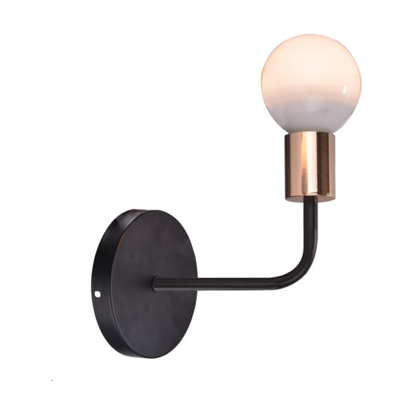 Črna/bakrena stenska svetilka Spill – Candellux Lighting-image-4