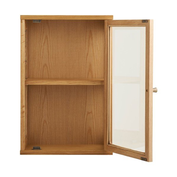 Stenska vitrina v naravni barvi 40x60x20 cm Zamora – House Nordic-image-3