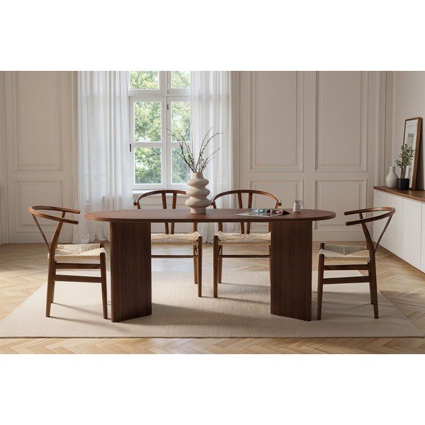 Jedilna miza v orehovem dekorju 89,5x180 cm Sablin – Kalune Design-image-2