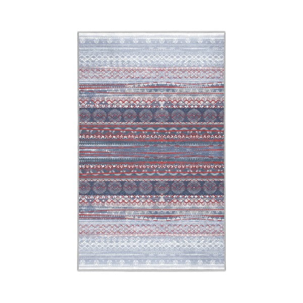 Vijolična/siva pralna preproga 80x150 cm Vintage Stripe – Mila Home