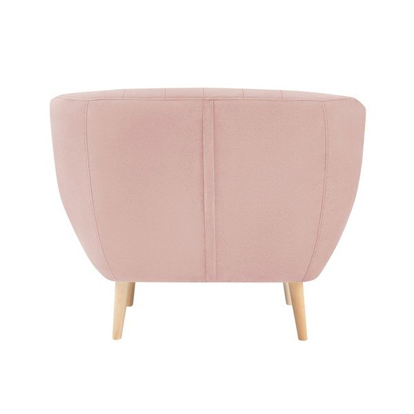 Svetlo roza žametni fotelj Mazzini Sofas Sardaigne-image-4