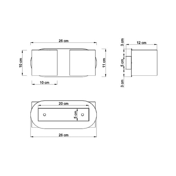 Črna stenska svetilka Solux Roda-image-2