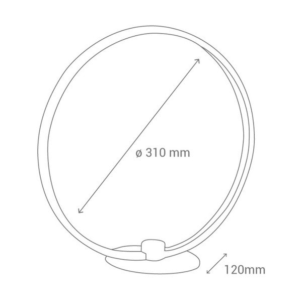 Bela ovalna namizna svetilka SULION Uokvirjena-image-2