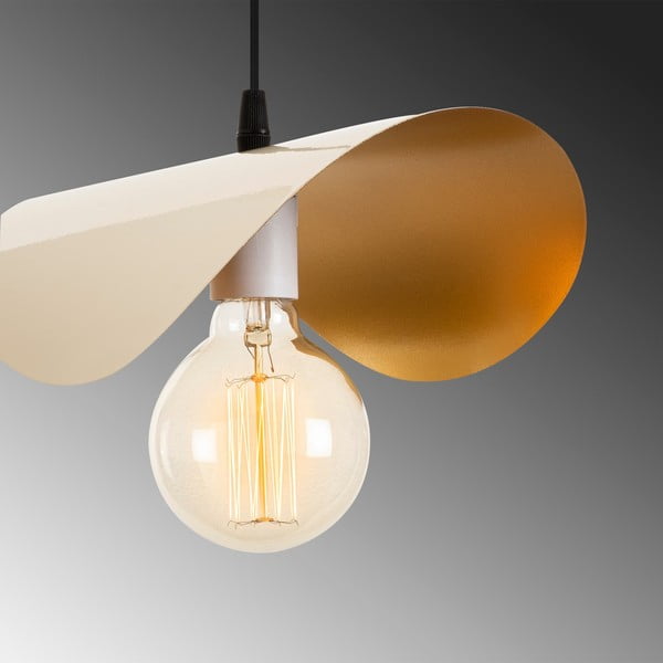 Bela/zlata viseča svetilka Sivani – Opviq lights-image-4
