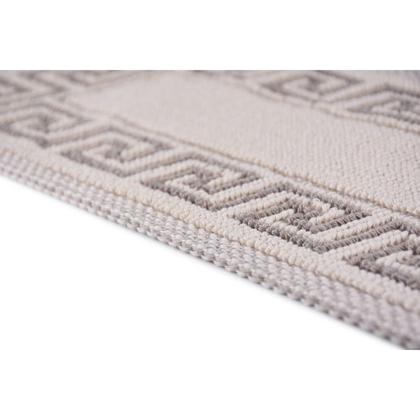 Kremno beli bombažni komplet preprog za stopnice 16 ks 25x65 cm Versace Bej – Vitaus-image-3