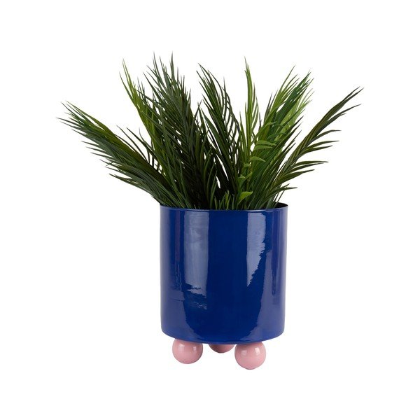 Kovinski ročno poslikan okrasni cvetlični lonec ø 20 cm Double Funky – PT LIVING-image-4