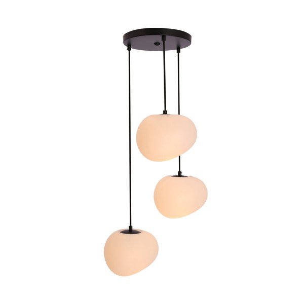 Črno-bela viseča svetilka ø 42 cm Stones – Candellux Lighting-image-4