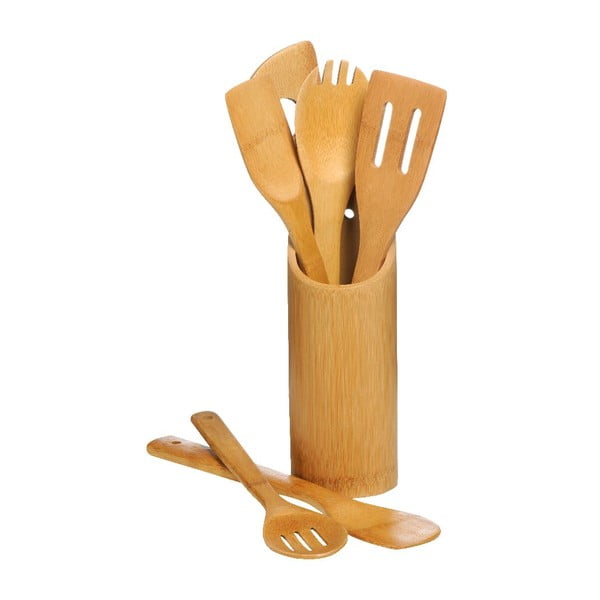 Bambusov komplet 6 kuhinjskih orodij z držalom Premier Housewares