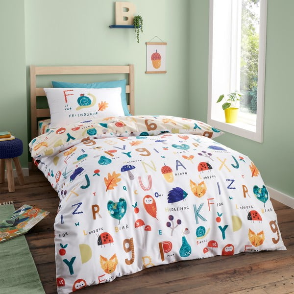 Otroška posteljnina za otroško posteljico 120x150 cm Woodland Alphabet – RHS
