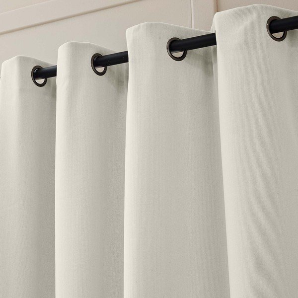 Bež izolacijska zavesa iz rebrastega žameta 140x260 cm Madison – douceur d'intérieur-image-2